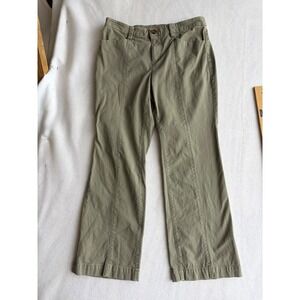 Duluth Trading Co Women Olive Green Seamed Front Pants 10x29 gorpcore earthy